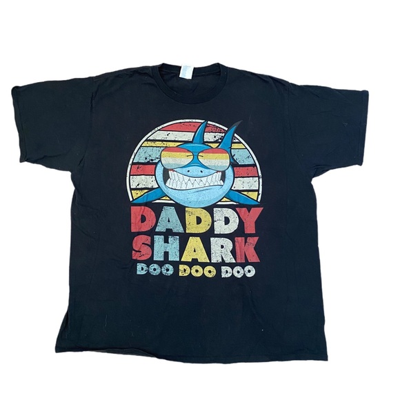 Port and Company Other - Port & Company Black Daddy Shark Short Sleeve Tee Size 2XL NWOT